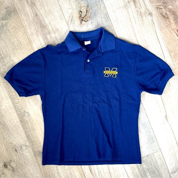 Vintage Michigan Wolverines Polo Mens Size Medium - Picture 1 of 5